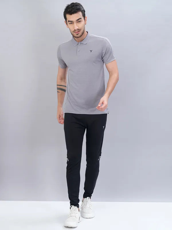 Men Solid Slim Fit Trackpants with TECHNO DRY
