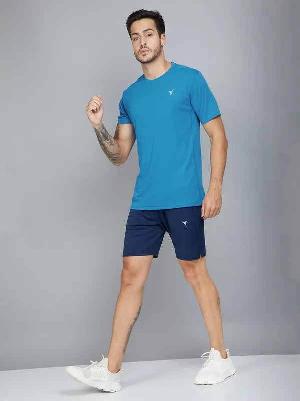 Men Solid Slim Fit Shorts with TECHNO DRY