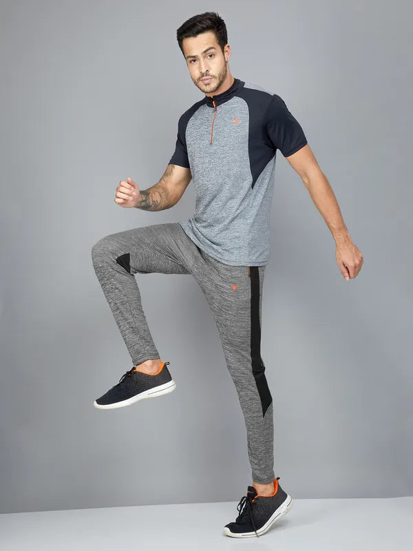 Men Colorblock Slim Fit Trackpants with TECHNO DRY