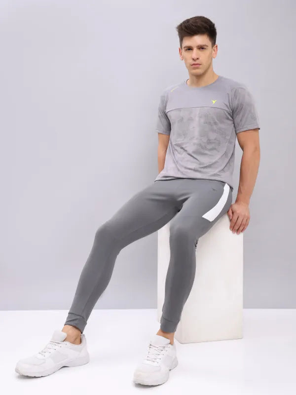 Men Melange Slim Fit Trackpants with TECHNO DRY