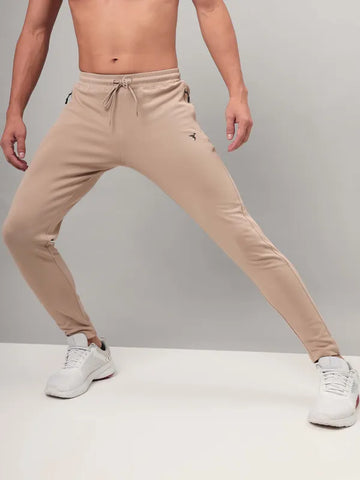 Men Solid Slim Fit Trackpants with ELASTO PLUS