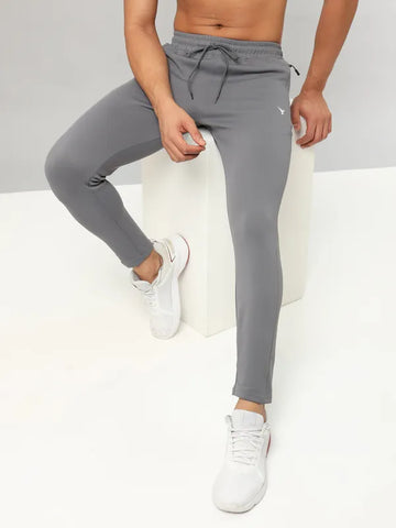 Men Solid Slim Fit Trackpants with ELASTO PLUS