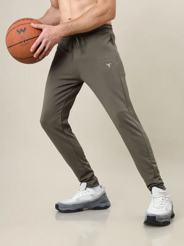 Men Solid Slim Fit Trackpants with ELASTO PLUS