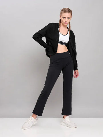 Women Solid Straight Pants with ELASTO PLUS