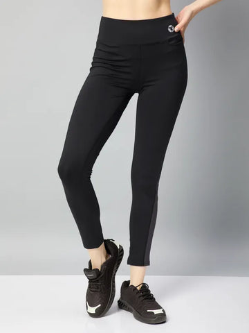 Women Solid Slim Fit Tights with ELASTO PLUS